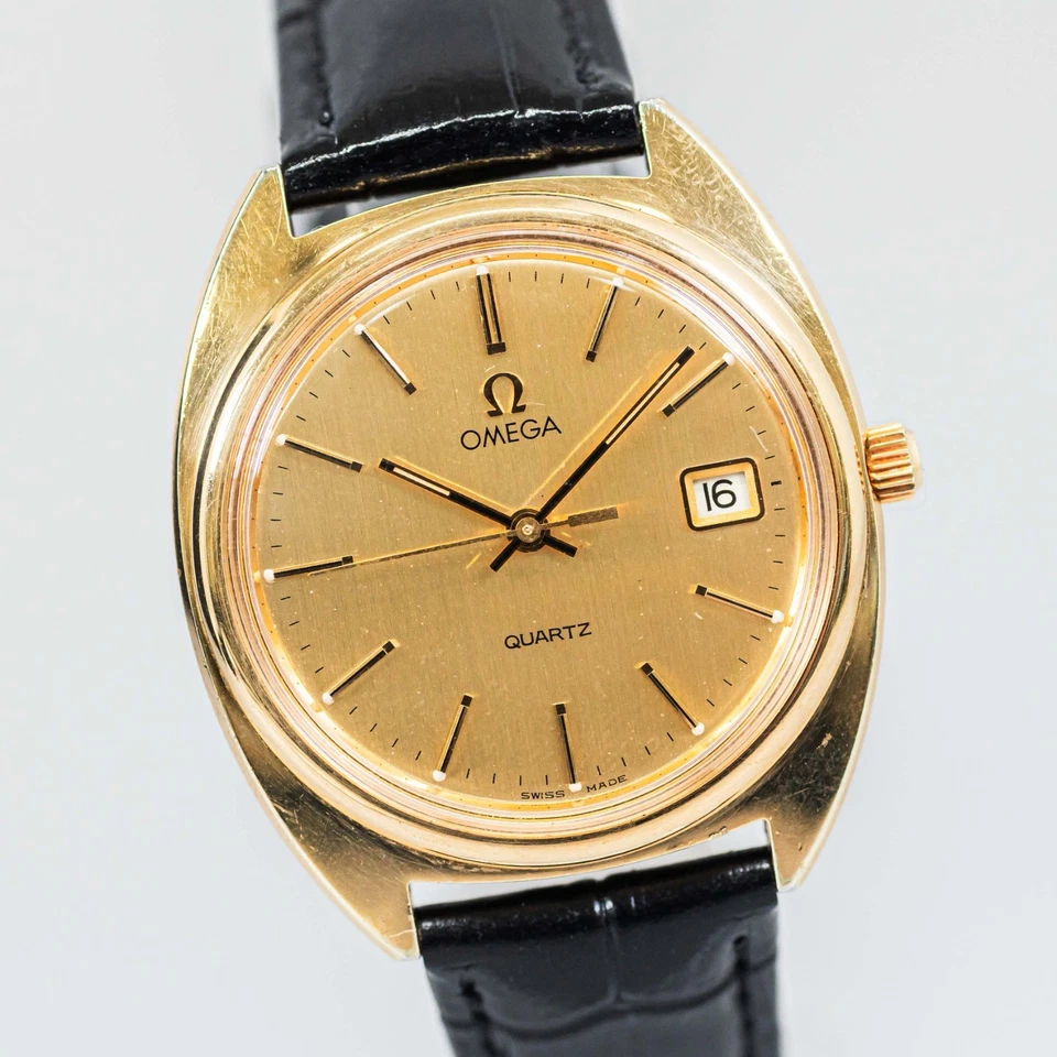 Винтажные мужские часы OMEGA Seamaster Cal.1370 Qz Push Crown 35 мм без тарифов *почти как новые* - Изображение 3 из 4