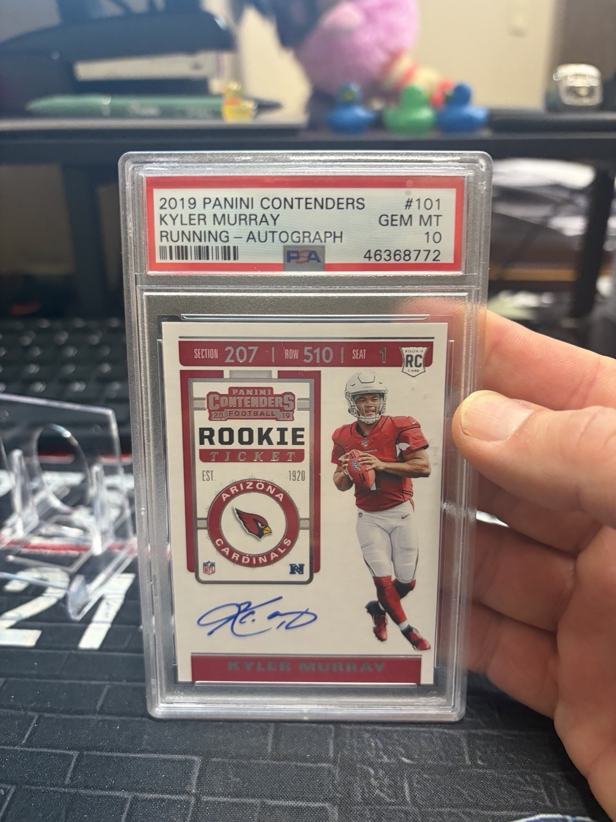 Kyler Murray Panini Contenders #101 Autograph-Ticket Stub 1/1