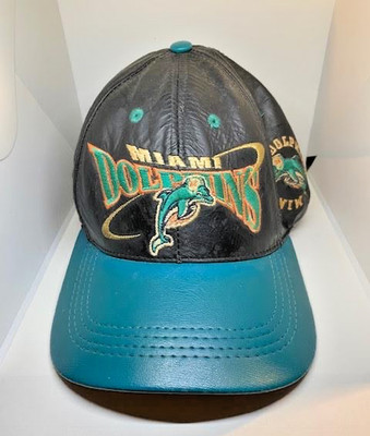 Vintage NFL Proelite Leather Miami Dolphins Baseball Cap