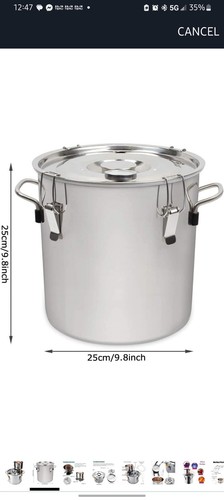 5/8/10L Alcohol Distiller Brewing Kit Moonshine Still Steel Wine Boiler Home