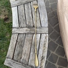 Vintage Brass Hand Back Scratcher Shoe Horn 22" Handcrafted Long