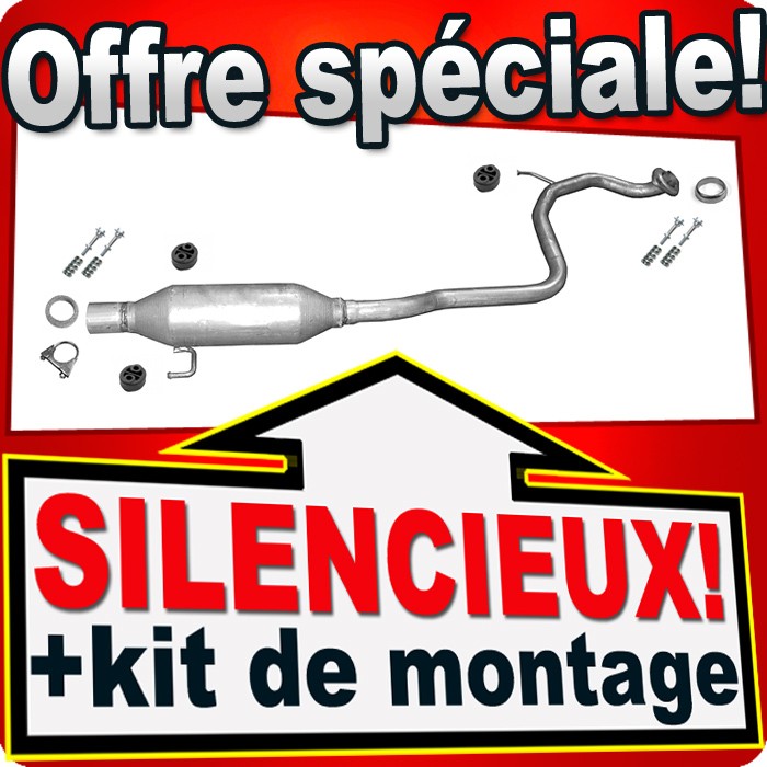 Silencieux intermédiaire Toyota Yaris 1.8 VVTi 133CH pot d'échappement essence