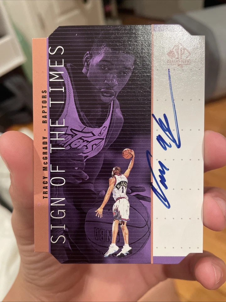 1998-99 SP Authentic - Sign of the Times Bronze #MG Tracy McGrady Auto Die Cut - Image 3 of 4
