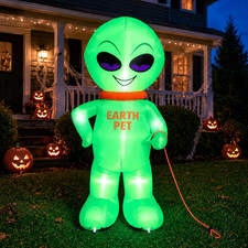 6FT Halloween Inflatable Alien Blow up Outdoor Yard Decoration