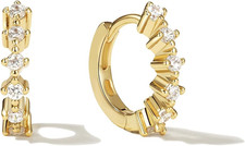 14K Gold Small Huggie Earrings for Girls,925 Sterling Silver Gold Hoops Earrings