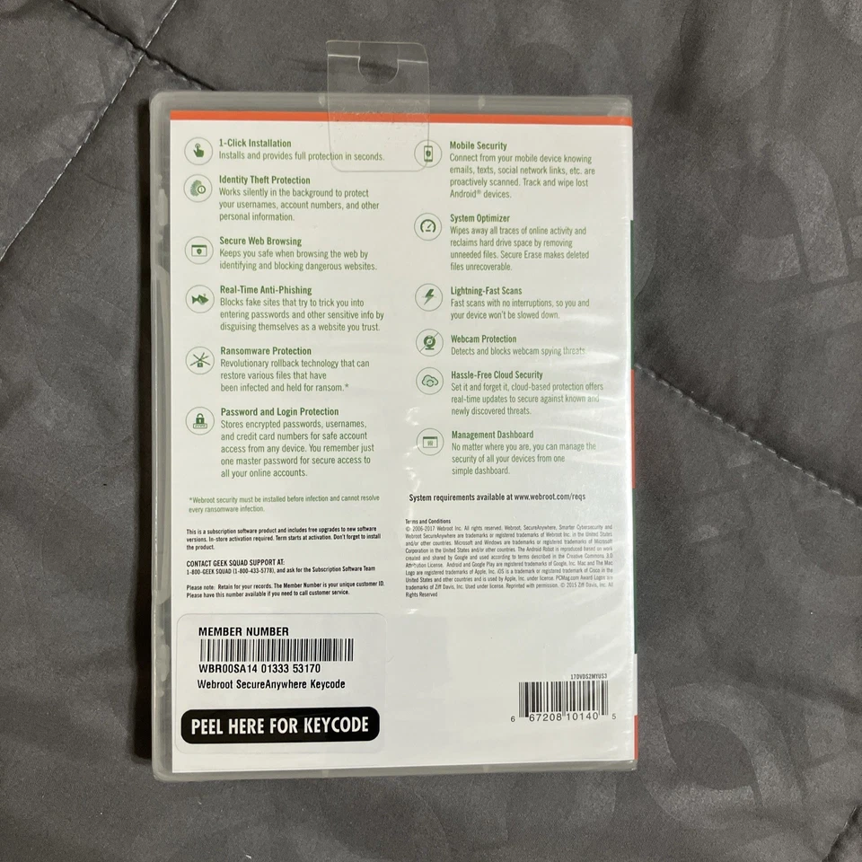 Webroot SecureAnywhere Internet Security 2006-2017 - Brand New - Image 2 of 4