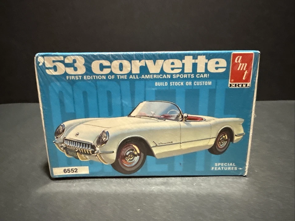 AMT 1953 Corvette Plastic Model Kit 1:25 First Edition Sports Car NEW SEALED - Image 3 of 4