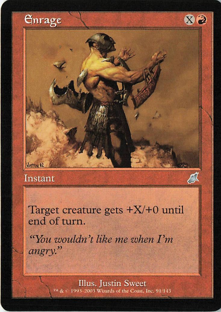 Scourge #91 Enrage Uncommon Near Mint or Better
