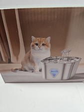 Stainless Steel Cat Water Fountain 74oz/2.2L Automatic Pet Dog Water Fountain