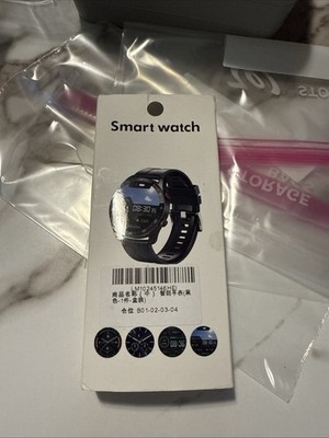 Smart Watch Fitness Tracker Metal Band Extra Silicone Strap USB New In Box