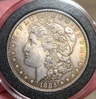 1885 Morgan Silver Dollar w/holder