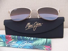 *EUC* MAUI JIM OLILI Milky Almond & Rose  Polarized Sunglasses ~~ RS330-05