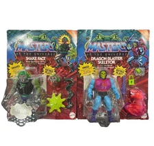 Masters of The Universe Lot Of 2 Snake Face &Dragon Blaster Skeletor  Deluxe New