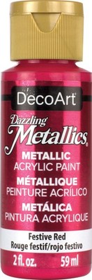 Dazzling Metallics Acrylic Paint 2oz Festive Red