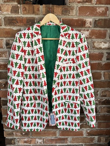 NWT Suslo Couture Men’s Christmas Trees Holiday Sport Coat Size M 40 - Picture 11 of 13