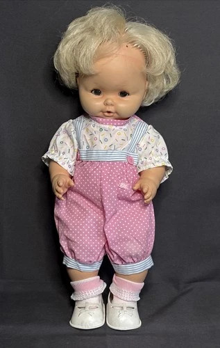 Talking Baby Tender Love Mattel 1969 Vinyl Doll Eats, Wets And Talks - TESTED