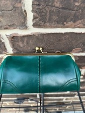 NWT Patricia Nash Renna Wristlet Frame Wallet Wristlet Spruce teal green leather