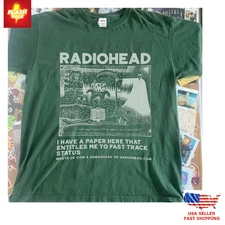 Trend Radiohead band Ok Computer albums 90s Green T shirt Reprint S-5XL NH11388