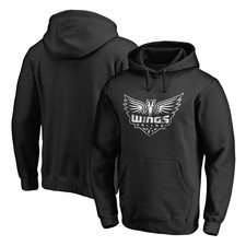 Men's Black Dallas Wings Marble Pullover Hoodie