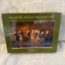 Wild and Free Thundering Rush Horses  750 Piece Puzzle  23.5" x 15.5" NEW