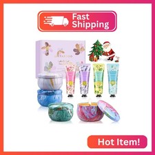 Gift Baskets for Women: Unique Candles Hand Cream Lotion Gifts Set, Gifts for