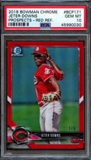 BB - 2018 - Bowman Chrome - Red Ref - Jeter Downs - 5/5 - BCP171