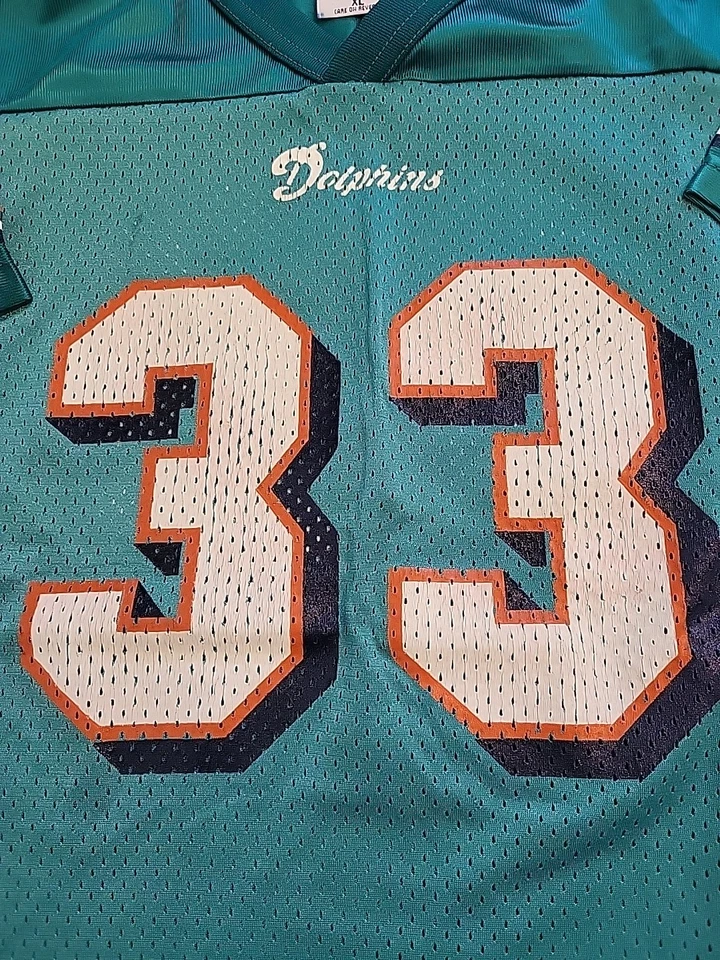 Camiseta de fútbol americano juvenil Wilson Karim Abdul-Jabbar Miami Dolphins NFL XL 18-20 Foto 3 de 4