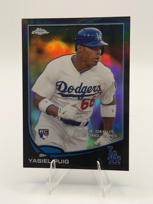 2013 Topps Chrome Update #MB-41 Yasiel Puig Black Los Angeles Dodgers