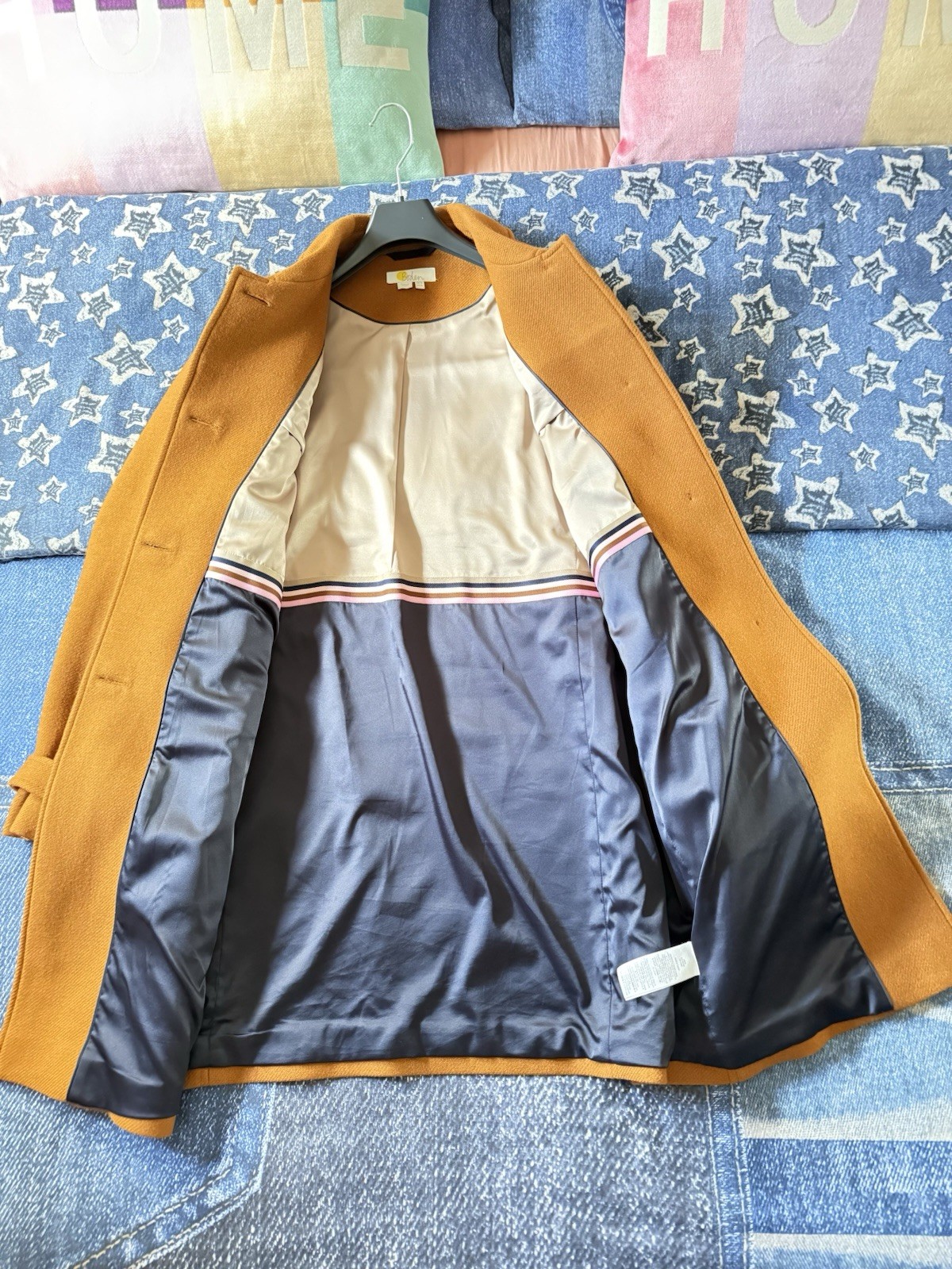 Boden Textured Coat Camel UK 16 Excellent RRP £299 image 3