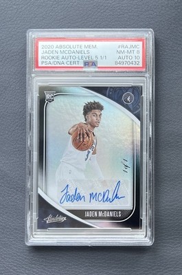 【激レアRC auto】　Jaden McDaniels 激レア期間限定出品・1/1 RC auto】Jaden Mcdaniels 激レア期間限定出品・