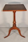 A VERY RARE 18TH C CT CHAPIN SCHOOL QA CHERRY CANDLESTAND IN NICE OLD COLOR — photo 1