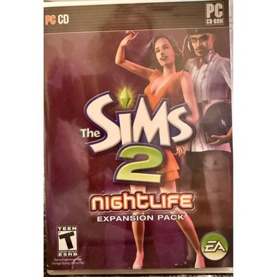 The Sims 2 Nightlife Expansion Pack PC CD-ROM 2-Disc Set Excellent 2005