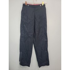 Vtg Y2K Nike Black Athletic Track Pants Windbreaker Zip Ankle Women's Small S