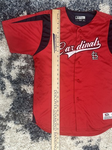 Camiseta de los Cardenales de San Luis Niños Grande MLB Béisbol Verdadero Fan Camisa Abotonada - Imagen 8 de 8