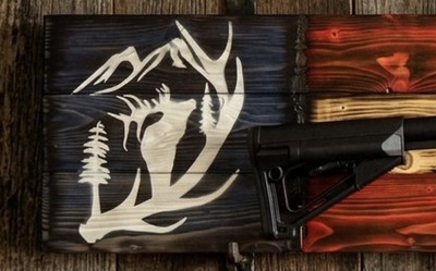 TORCHED Custom Wood Flags Torched Rustic Wood American Flag Custom Wall Plaque