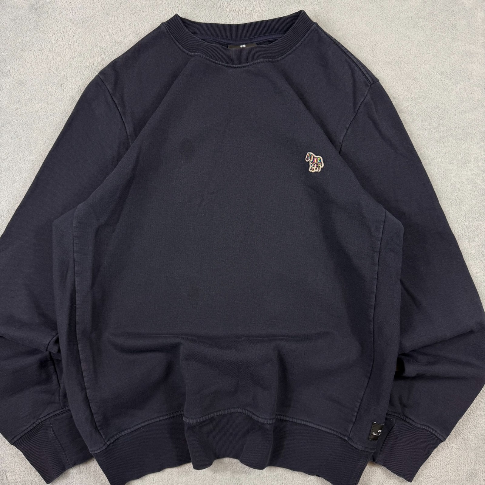 Vintage PS Paul Smith Navy Blue Zebra Logo Size Small Pullover Sweatshirt image 3