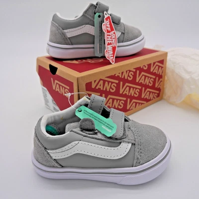 Vans ComfyCush Old Skool Size 5 Toddler Gray White New With Tags - Image 1 of 4