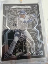 2022 Panini Chronicles - Obsidian Freddie Freeman #31 Electric Etch Purple /99