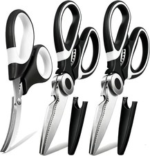 Kitchen Scissors All Purpose 3 Pack - Heavy Duty Stainless Steel Cooking Shears