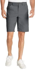 NEW Men's Eddie Bauer Rainier Tech Shorts Size 32 Gray 10" Inseam