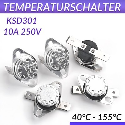 KSD301 Thermoschalter Temperaturschalter Schließer Öffner 40-155°C Thermostat
