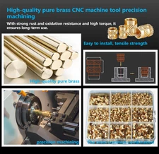 328PCS Brass Threaded Insert Kit with Heat Set Tool for M2-M5 Plastic & 3D Print