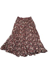 VTG 90s Nostalgia Crinkle Floral Broom Skirt Cottage Bohemian Grunge Size Large