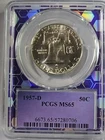 1957D Benjamin Franklin Silver Half Dollar 50c Coin PCGS MS65