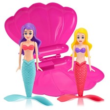 Little Mermaid Pool Toy Shell,Pool Diving Toy,Hot 15cm x 10cm, Hot Pink Set 