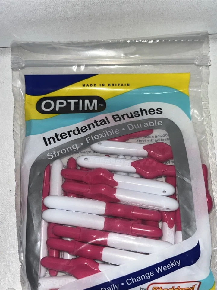 10 Bags Interdental Tooth Brushes, 0.4mm Pink Tight Spaces, 25 Each Bag - Image 3 of 4