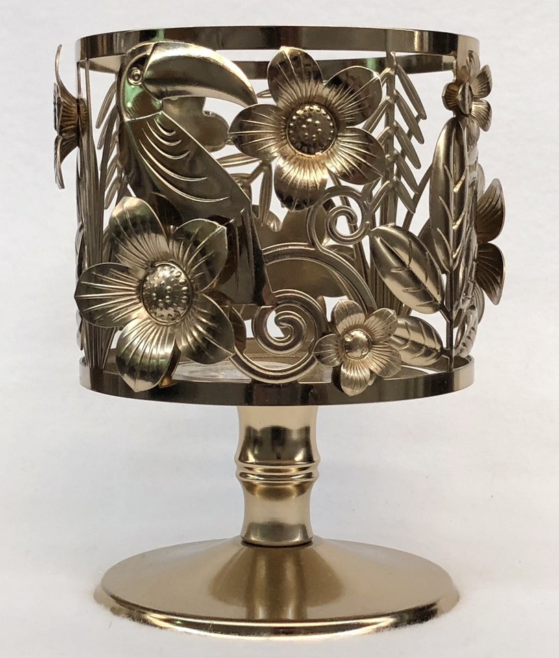 1 Bath Body Works TOUCAN PEDESTAL Flower Large 3Wick Candle Holder