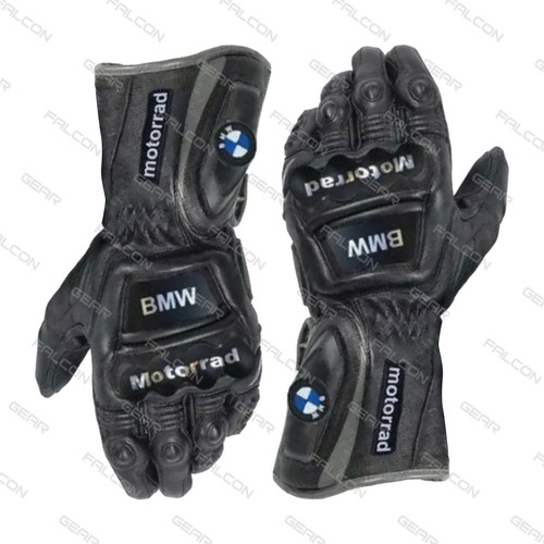Guantes de cuero para motocicleta BMW Motorrad - Equipo de protección para motociclista de carreras - Imagen 4 de 5