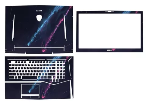 Dazzle Laptop Protector Leather Skin Stickers For MSI GT75VR
