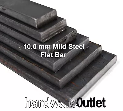 MILD STEEL 10mm Thick FLAT BAR Plate - Bespoke lengths cut to size UK